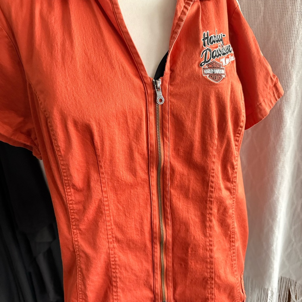 Harley-Davidson Woman’s Vibrant Orange Garage shirt
